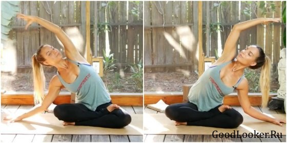 Наклоны в положении лотоса